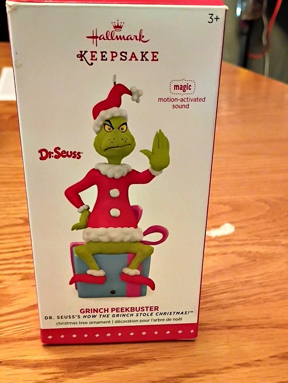 Hallmark Grinch Peekbuster Ornament Red & Green